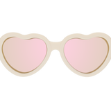 Babiators - Sweet Cream Polarized Heart Sunglasses with Mirrored Lens: Ages 6+