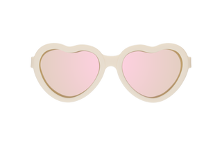 Babiators - Sweet Cream Polarized Heart Sunglasses with Mirrored Lens: Ages 6+
