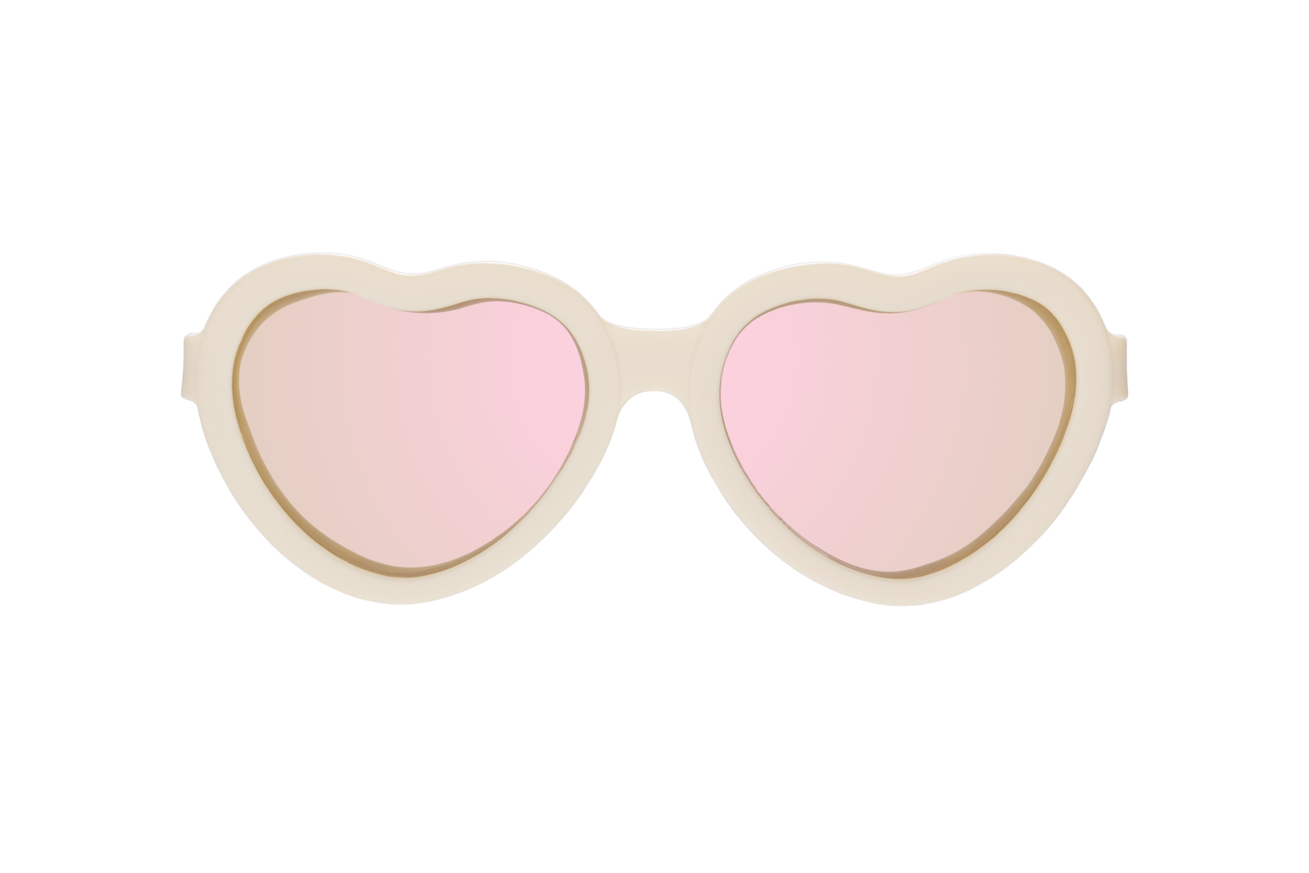 Babiators - Sweet Cream Polarized Heart Sunglasses with Mirrored Lens: Ages 3-5