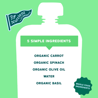 Serenity Kids Organic Carrot, Spinach & Basil with Organic Olive Oil Pouch