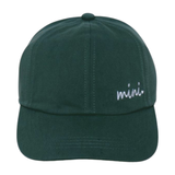 David And Young - KIDS 4-8 MINI ON SIDE EMBROIDERED BASEBALL CAP: SAGE