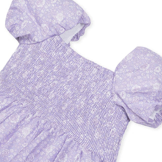 Smocked Bubble Sleeve Dress