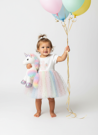 Pastel Tutu Dress w/ matching headband bow