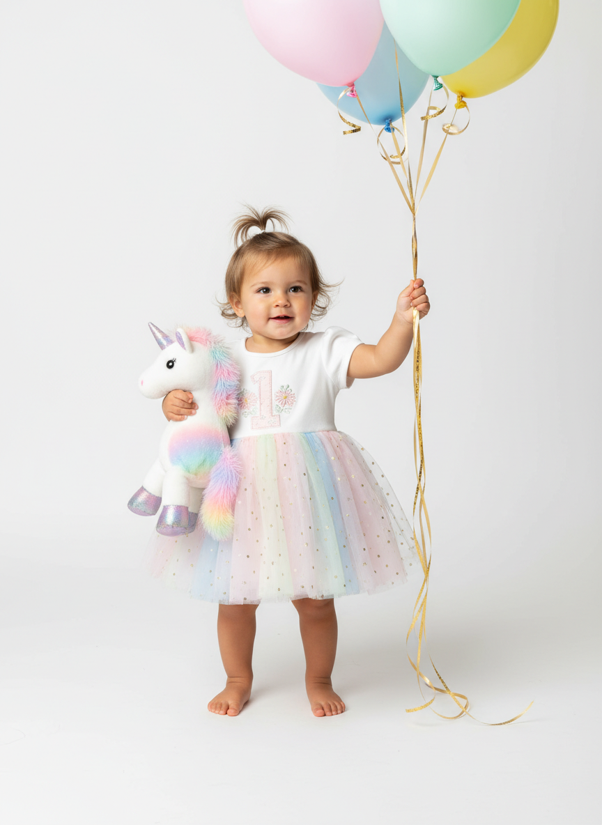 Pastel Tutu Dress w/ matching headband bow