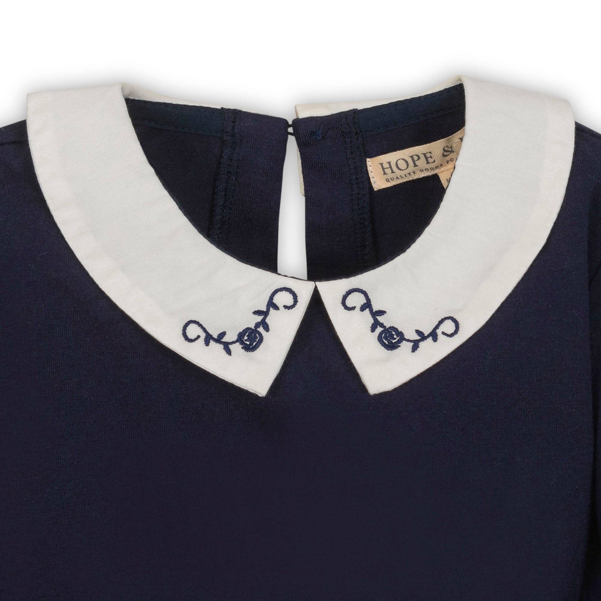 Image of Organic Peter Pan Collar Knit Top