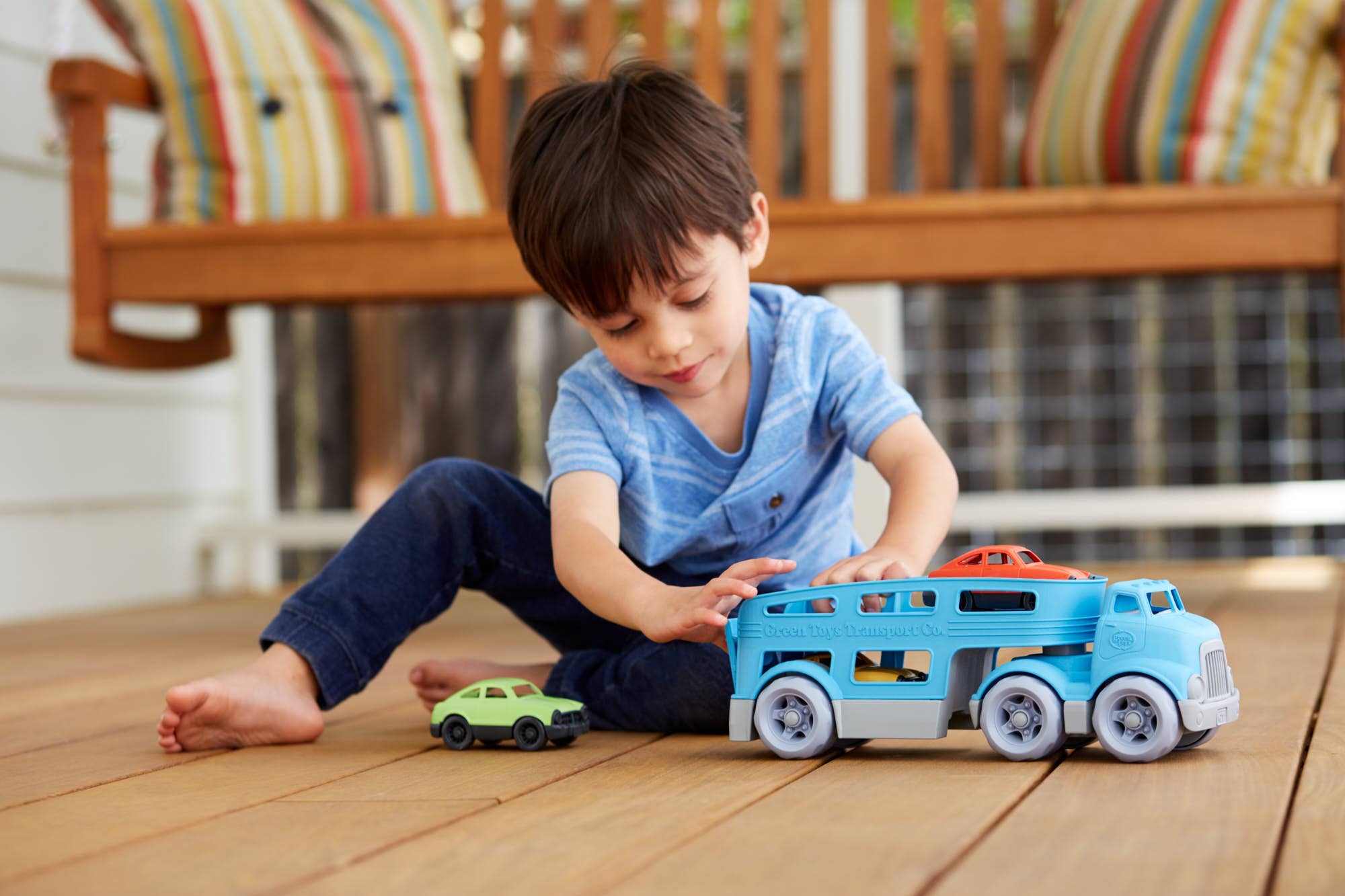 Green Toys - Car Carrier w/ 3 Mini Cars