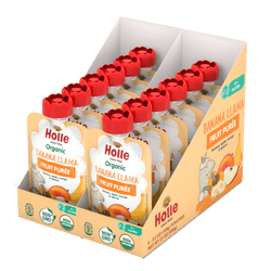 Image of Holle Baby Food Pouches - Organic Fruit Puree - Banana Llama