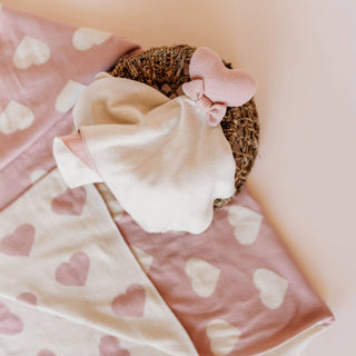 Viverano Organics - Heart - Organic Baby Lovey Security Blanket