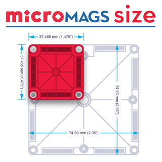 Magna-Tiles - MicroMAGS LEARN Letters™ 56 Piece Set