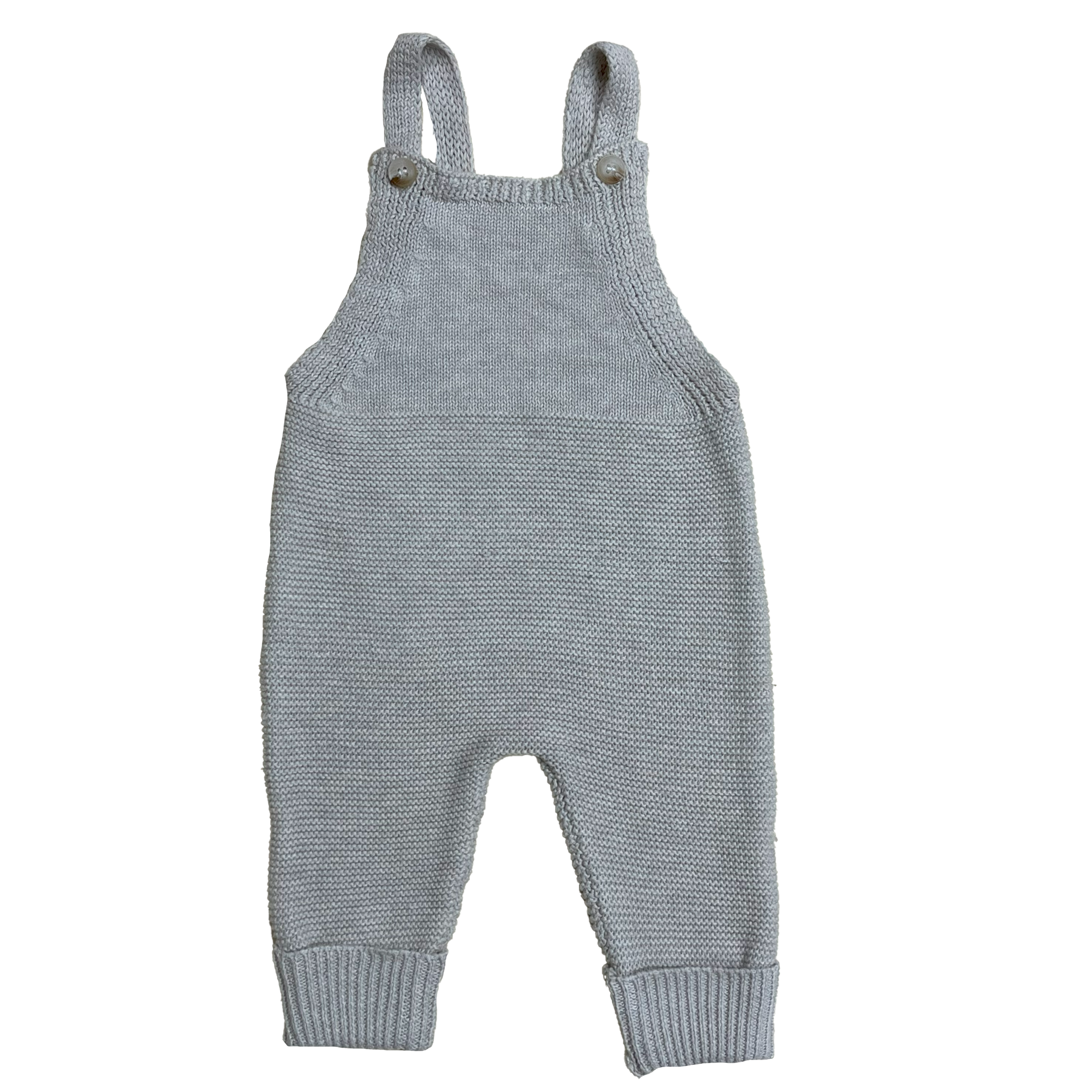 Luna + Luca - Luna + Luca Natural Knit Overalls: Natural / 3-6m
