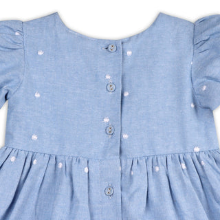 Isla Chambray Baby Dress + Bloomer
