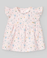Woven Newborn Short Dress - Tangerine