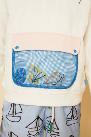 Cotton Natural Pocket Kid Sweatshirt