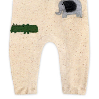 Viverano Organics - Safari Animals Baby Knit Jumpsuit (Organic Cotton)