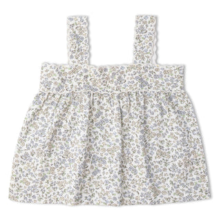 Organic Scalloped Top & Bloomers Set - Tulle Floral