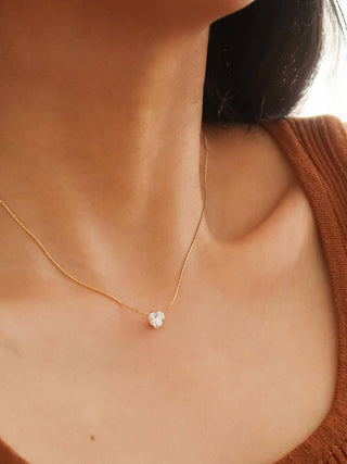 Bonnie 18K Non-Tarnish Petite Heart CZ Necklace