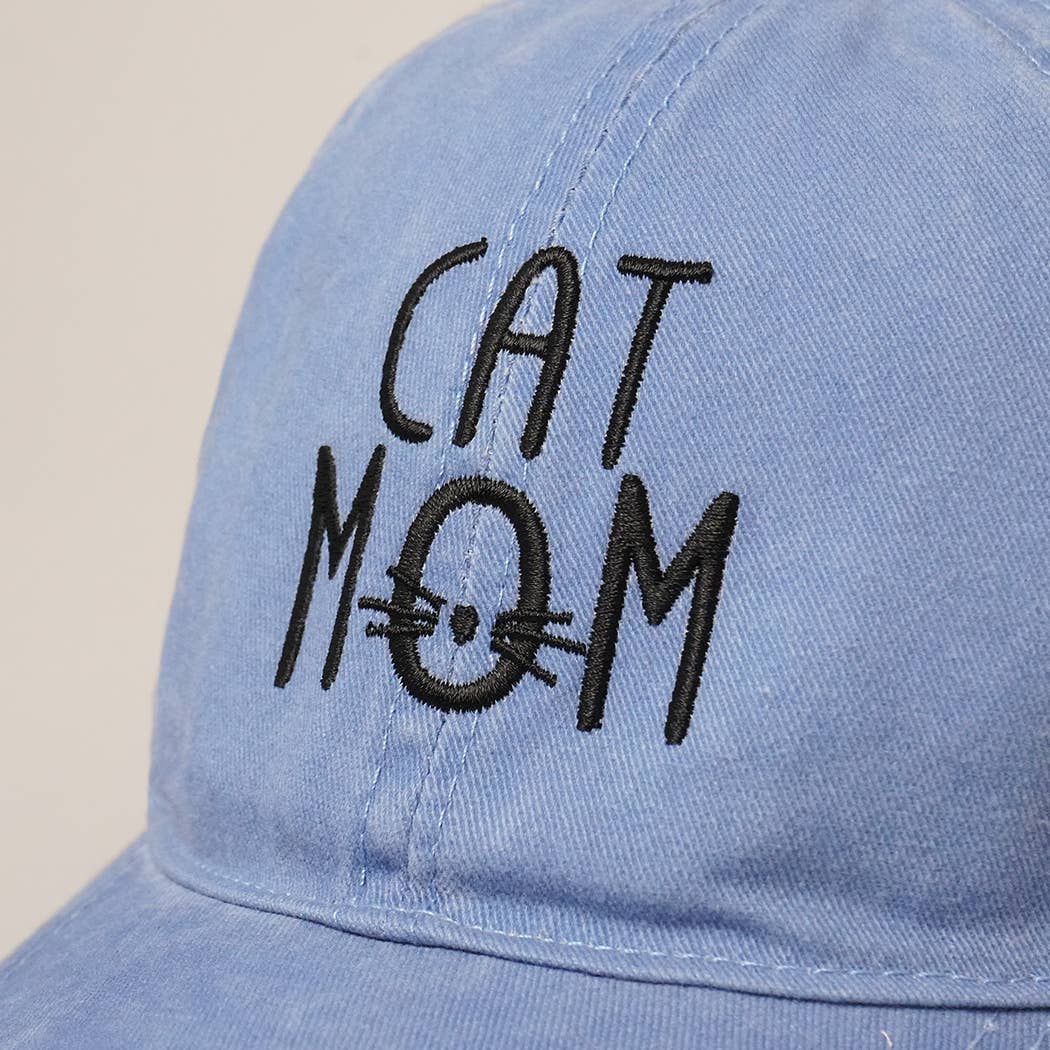 CAT MOM Denim Cotton Adjustable Hat