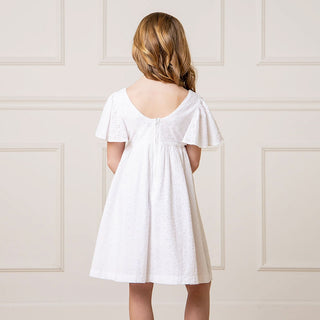 Hope and Henry - Flutter Sleeve Organic Empire Dress