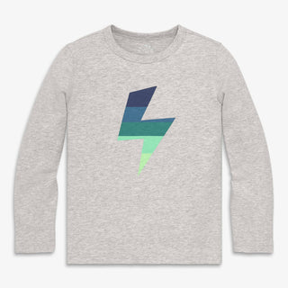 Primary - Kids long sleeve tonal bolt tee