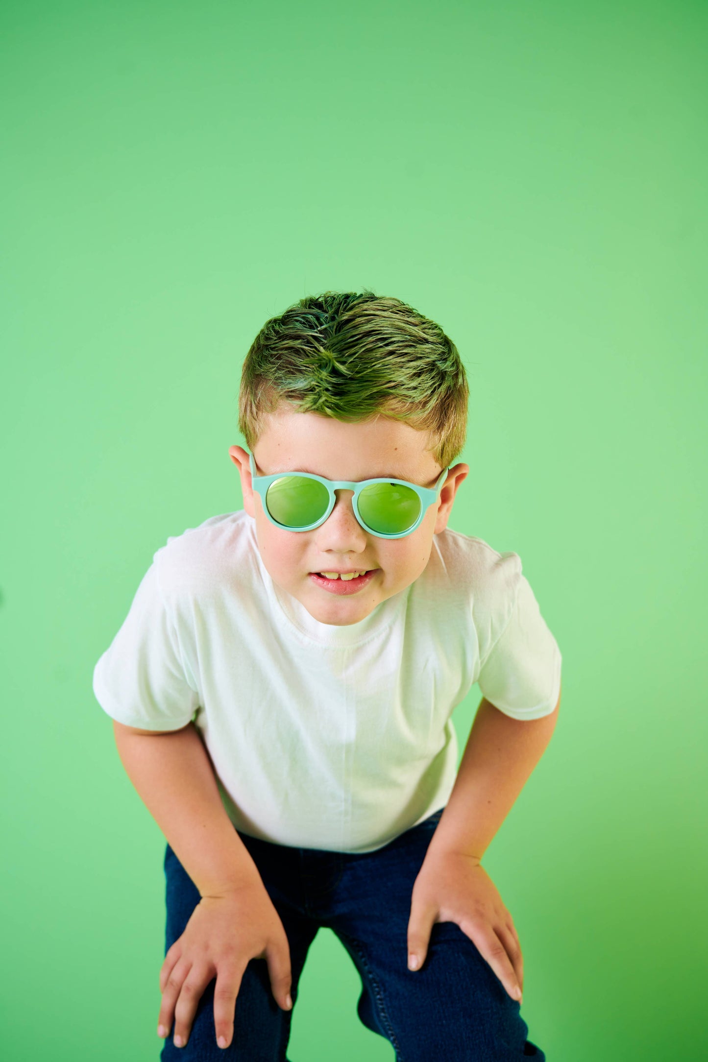 Babiators - Baby and Kids Polarized Keyhole Sunglasses: Seafoam Blue | Seafoam Mirrored Lens