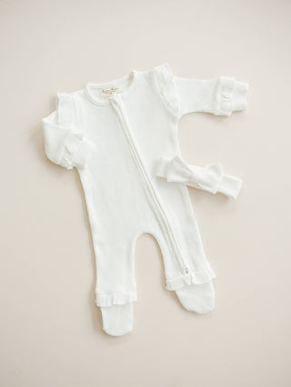 Ruffle Waffle Set - White