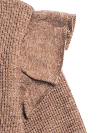 Organic Baby Mila Flutter Sleeve Waffle Romper