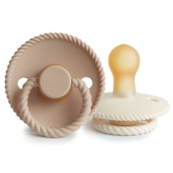 Image of FRIGG Rope Natural Rubber Pacifier 2-Pack
