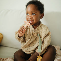 Image of Linen Pacifier Clip 2-Pack