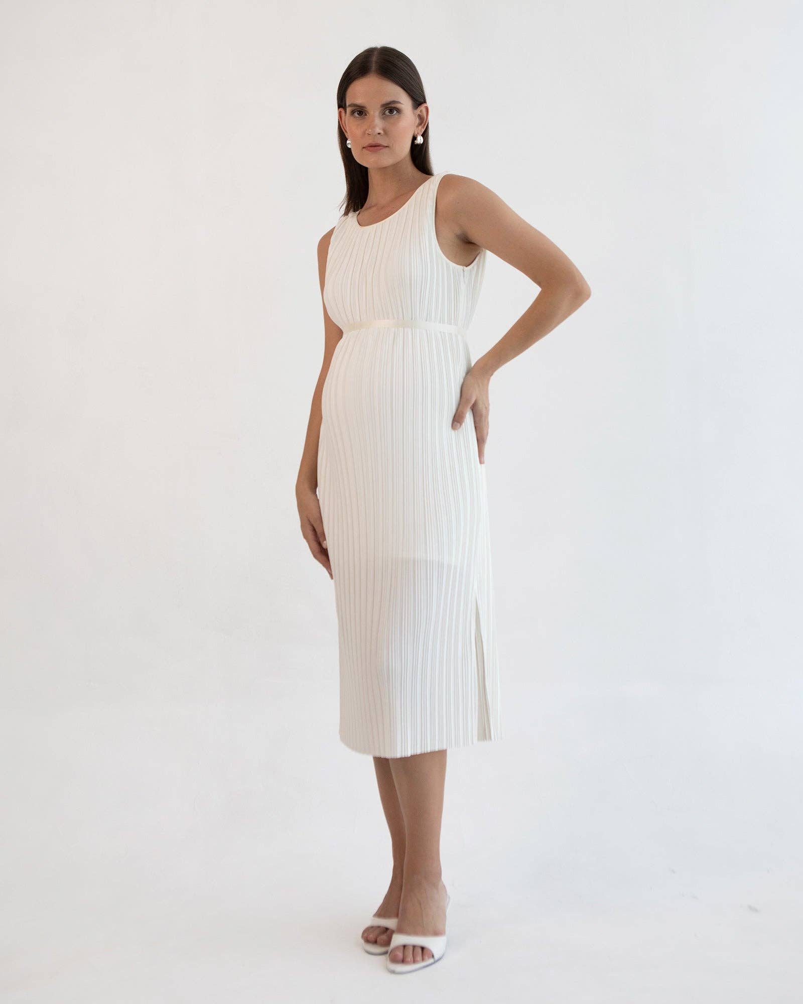 Michelle Pleat Feeding Dress
