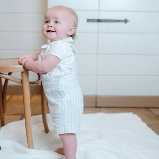 Hope and Henry - Linen Shortie Overall Set
