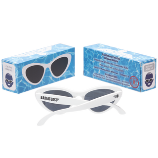 Babiators - Wicked White Kids Cat-Eye Kids Sunglasses ( UV Protection): Age 3-5 / Cat Eye