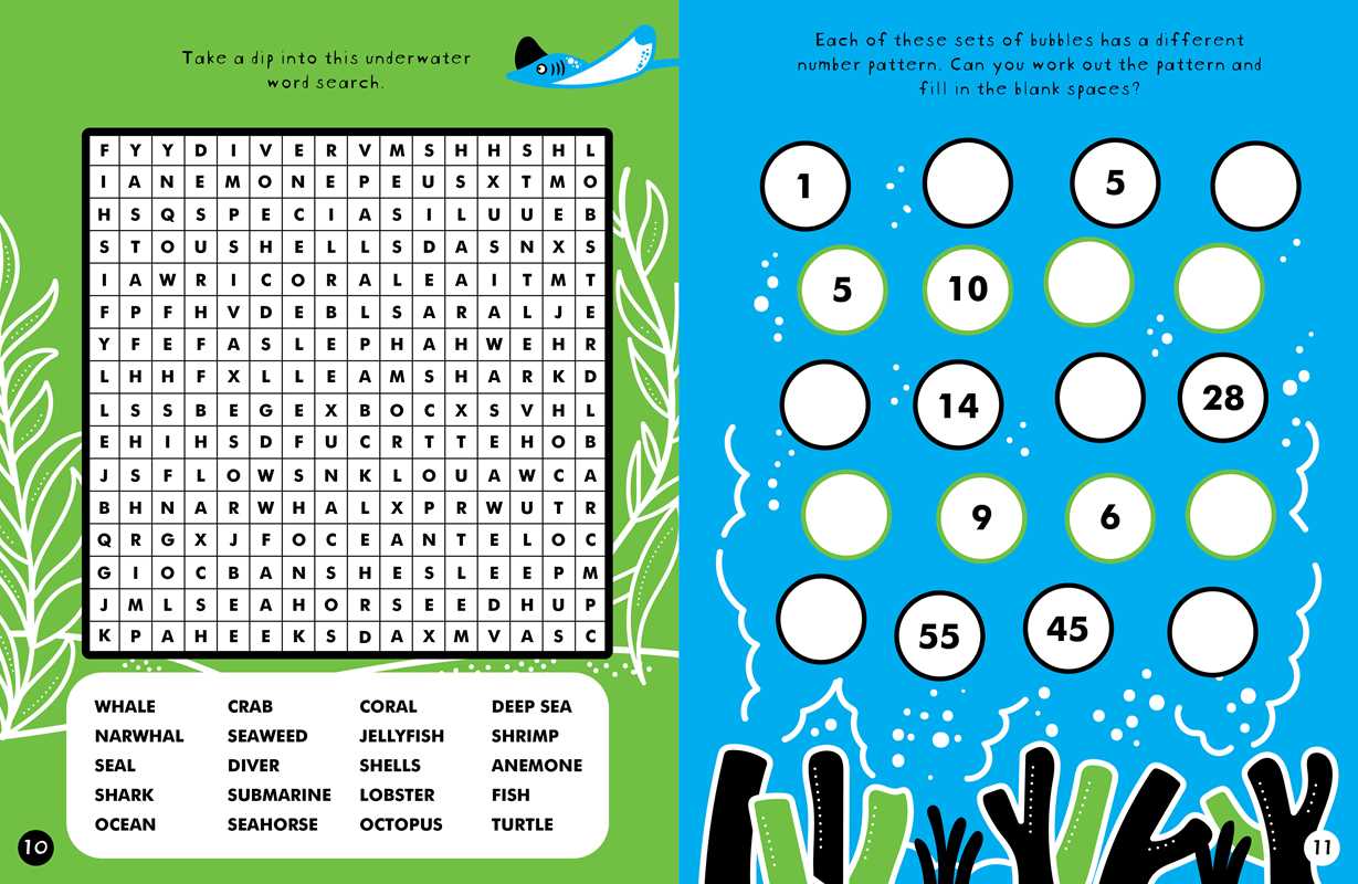 Brain Boosters Under the Sea Puzzles (with neon colors) by Vicky Barker