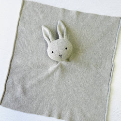 Image of Bunny -Organic Baby Lovey Security Knit Blanket Cuddle Cloth