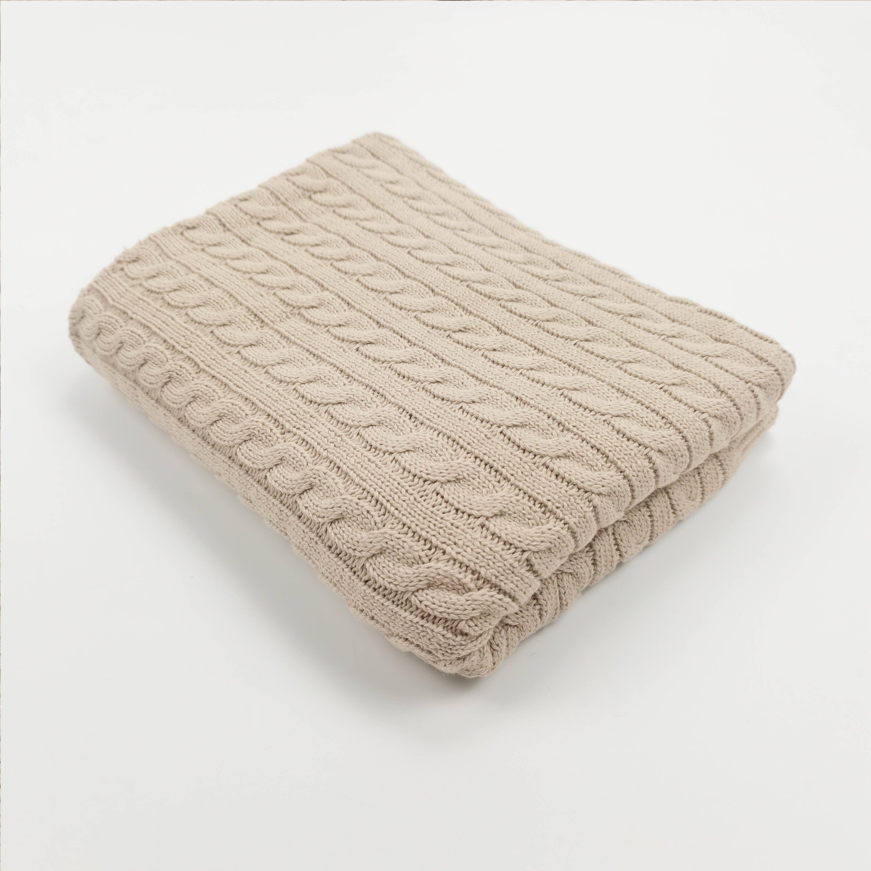 Image of Cable Knit Baby Blanket