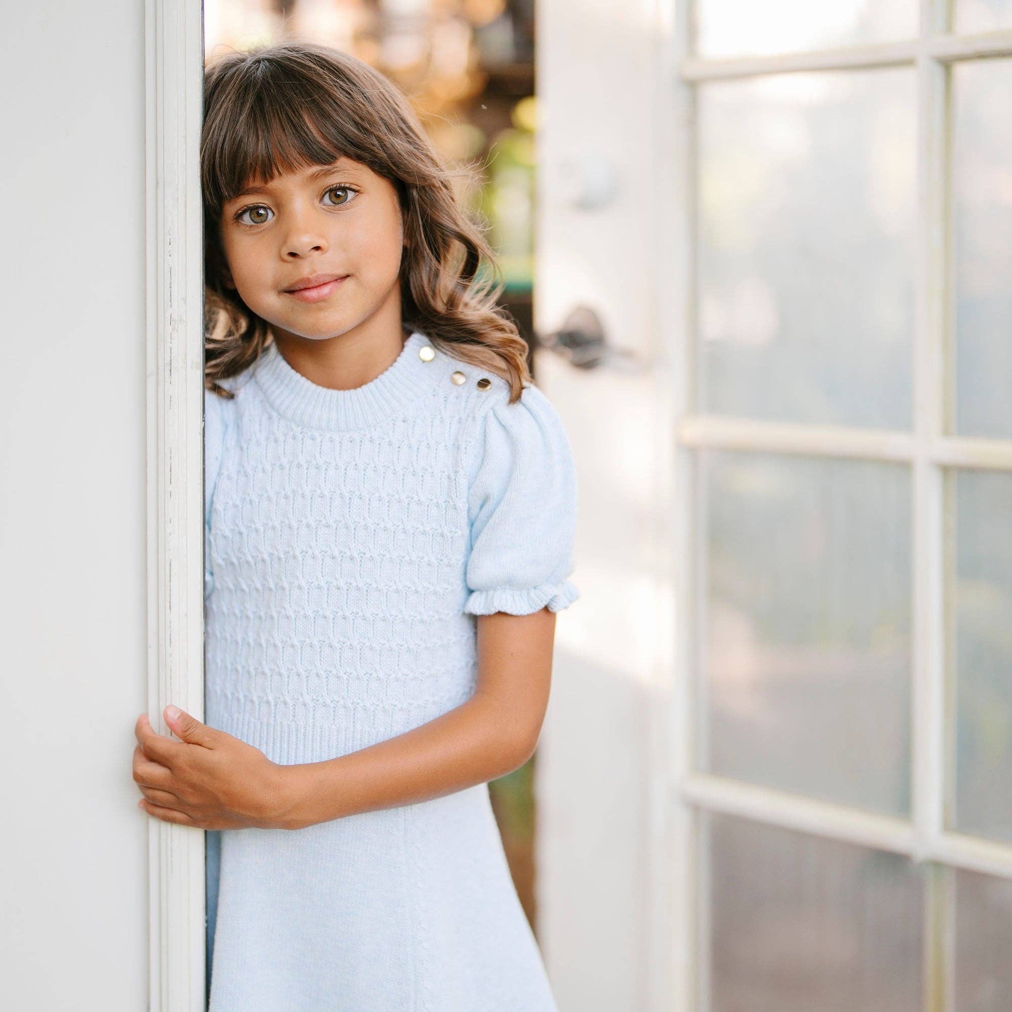 Image of Organic Puff Sleeve Sweater Dress