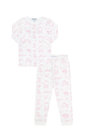 Nellapima - Pink Lone Star Toile Pajamas