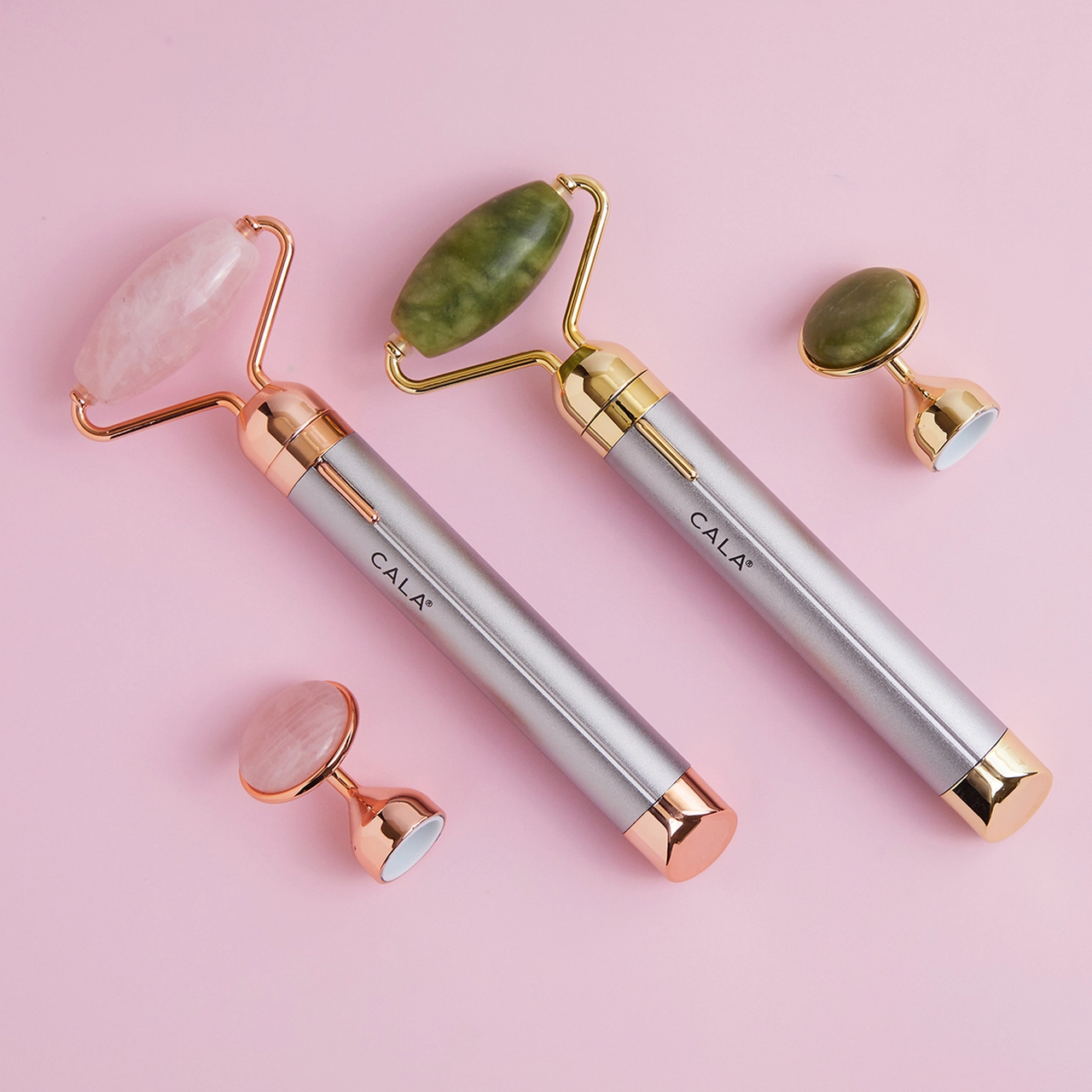 CALA 2-in-1 Rose Quartz Sonic Facial Massager