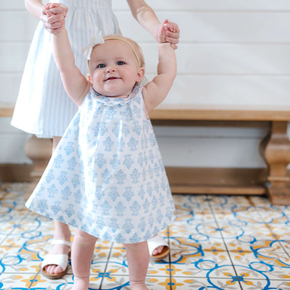 Hope and Henry - Organic Ruffle Collar Dress and Bloomer Set