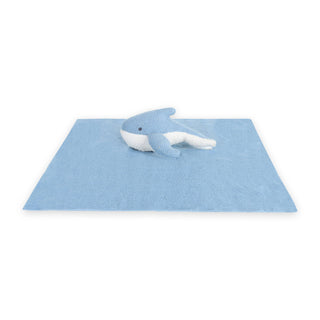 Viverano Organics - Blue Whale - Organic Baby Lovey Security Blanket