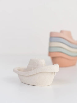 Image of Colored Organics - KENDI Baby Wheat Straw Boat Toy Set