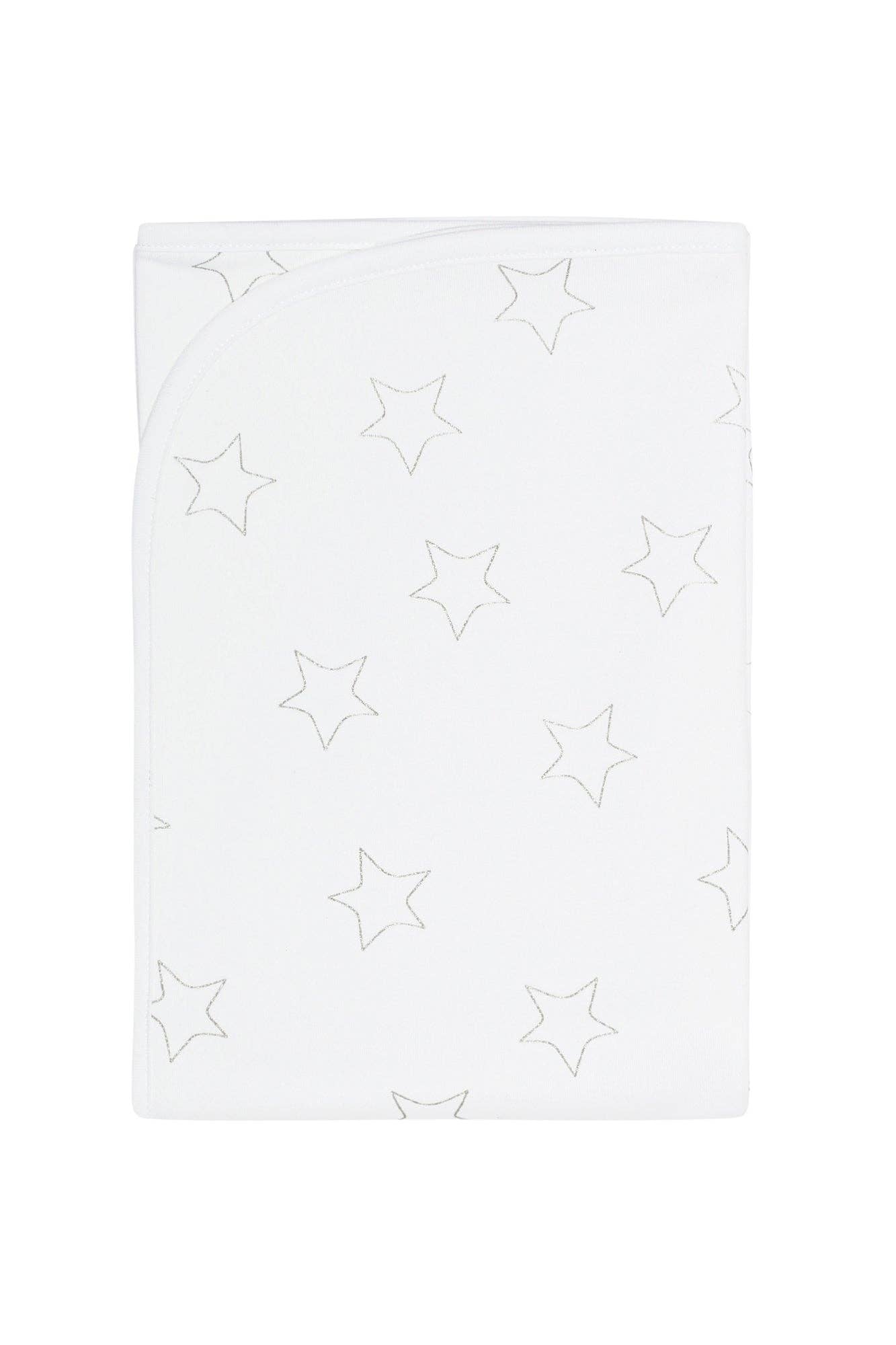 Grey Stars Print Blanket