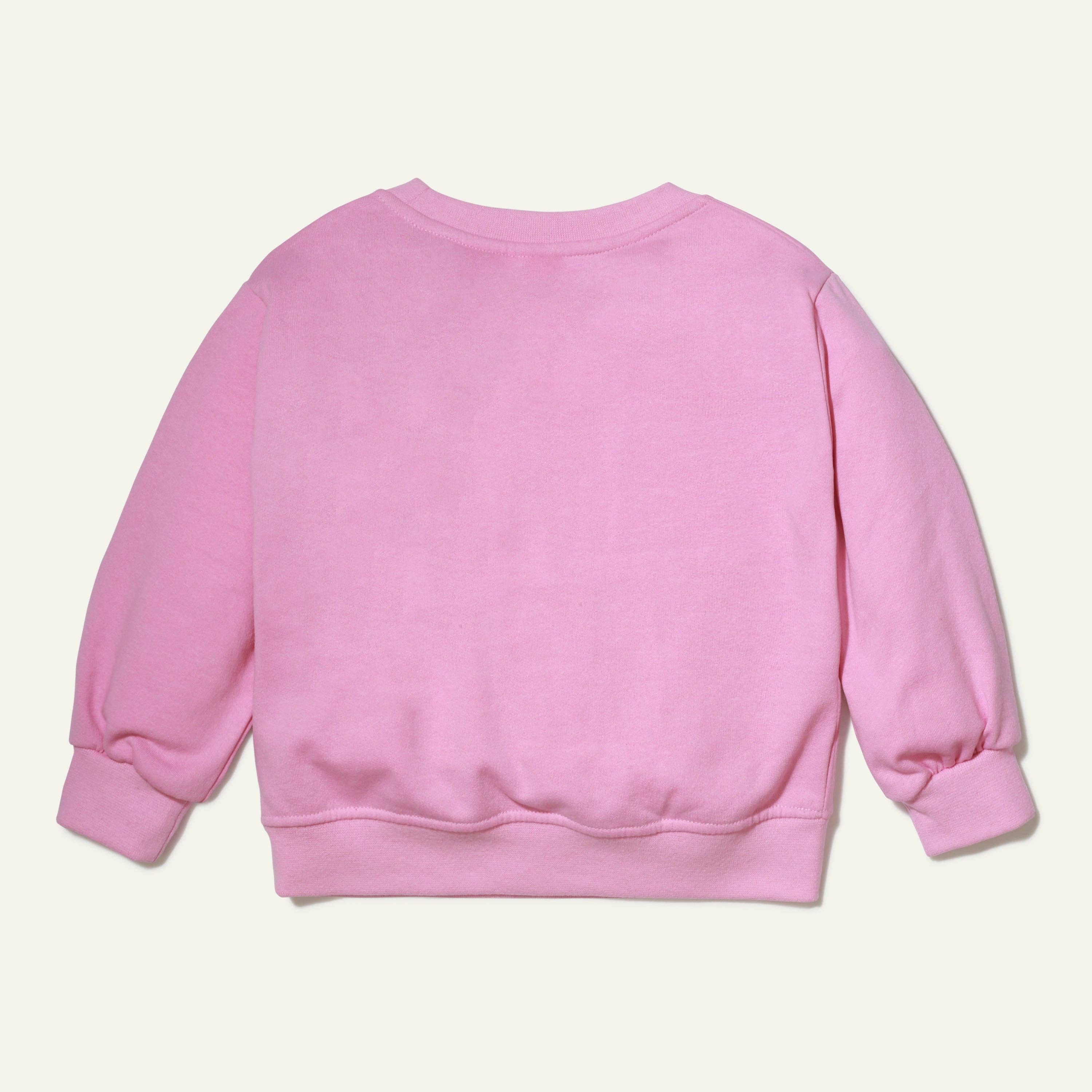 Cotton Pockets Kid Pink Sweatshirt