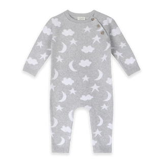 Viverano Organics - Moon & Stars Dream Knit Jumpsuit Romper (Organic Cotton)