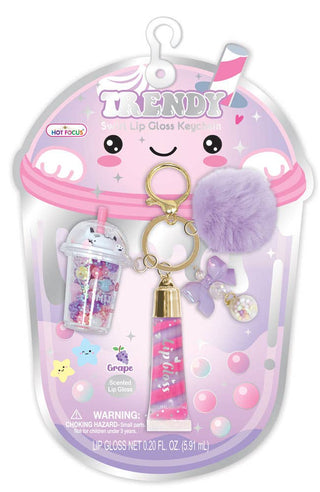 Trendy Lip Gloss with Keychain: Boba