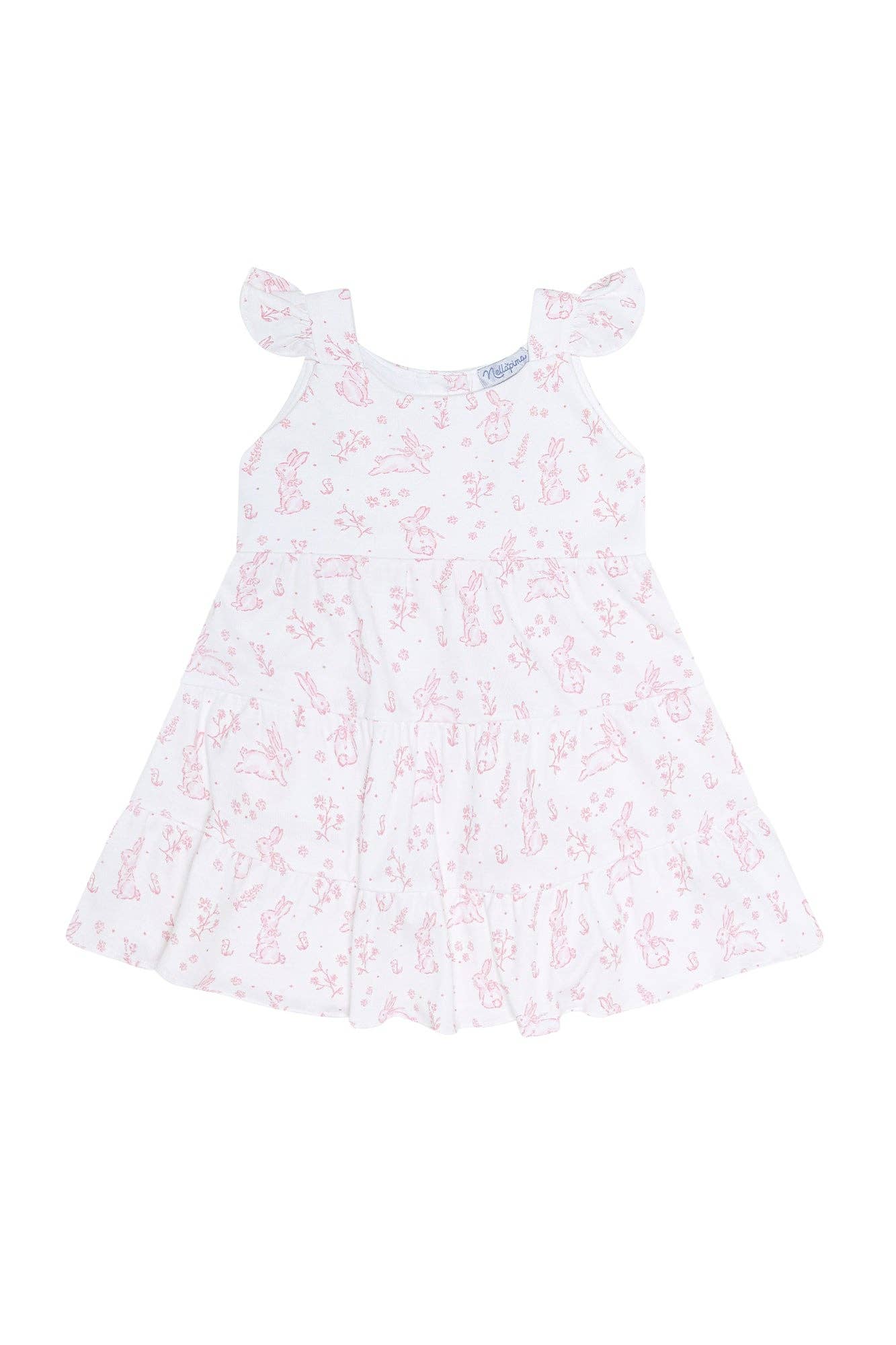 Nellapima - Pink Bunny Toile Ruffle Dress
