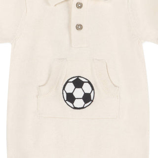 Viverano Organics - Soccer Applique Baby Knit Romper (Organic Cotton)