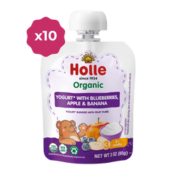 Image of Holle Organic Yogurt Pouches - Blueberries, Apple & Banana