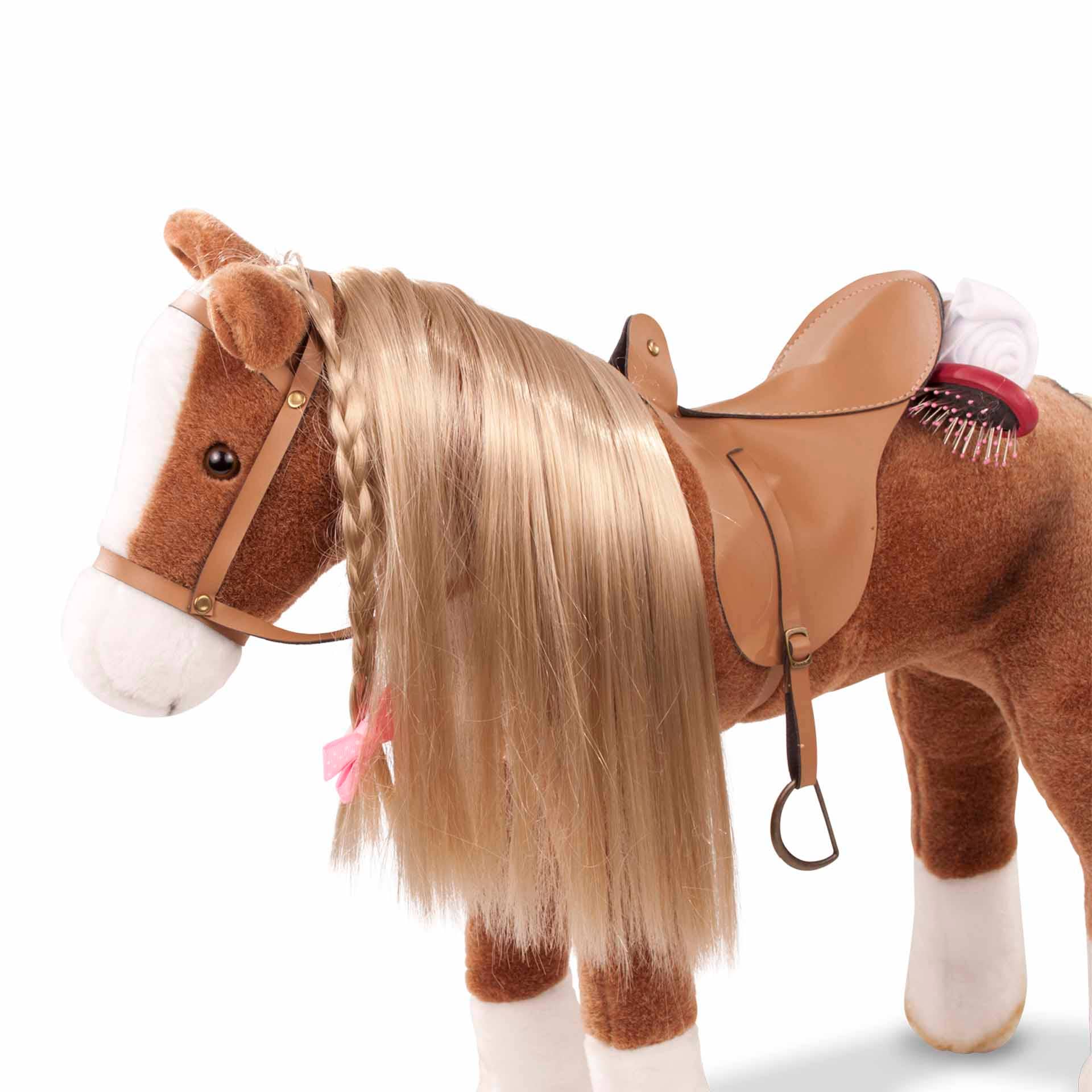 Gotz - Big Plush Combing Horse with Saddle and Bridle dolls