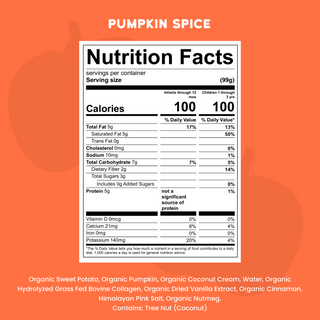 Serenity Kids Pumpkin Spice Smoothie with Grass Fed Collagen Pouch
