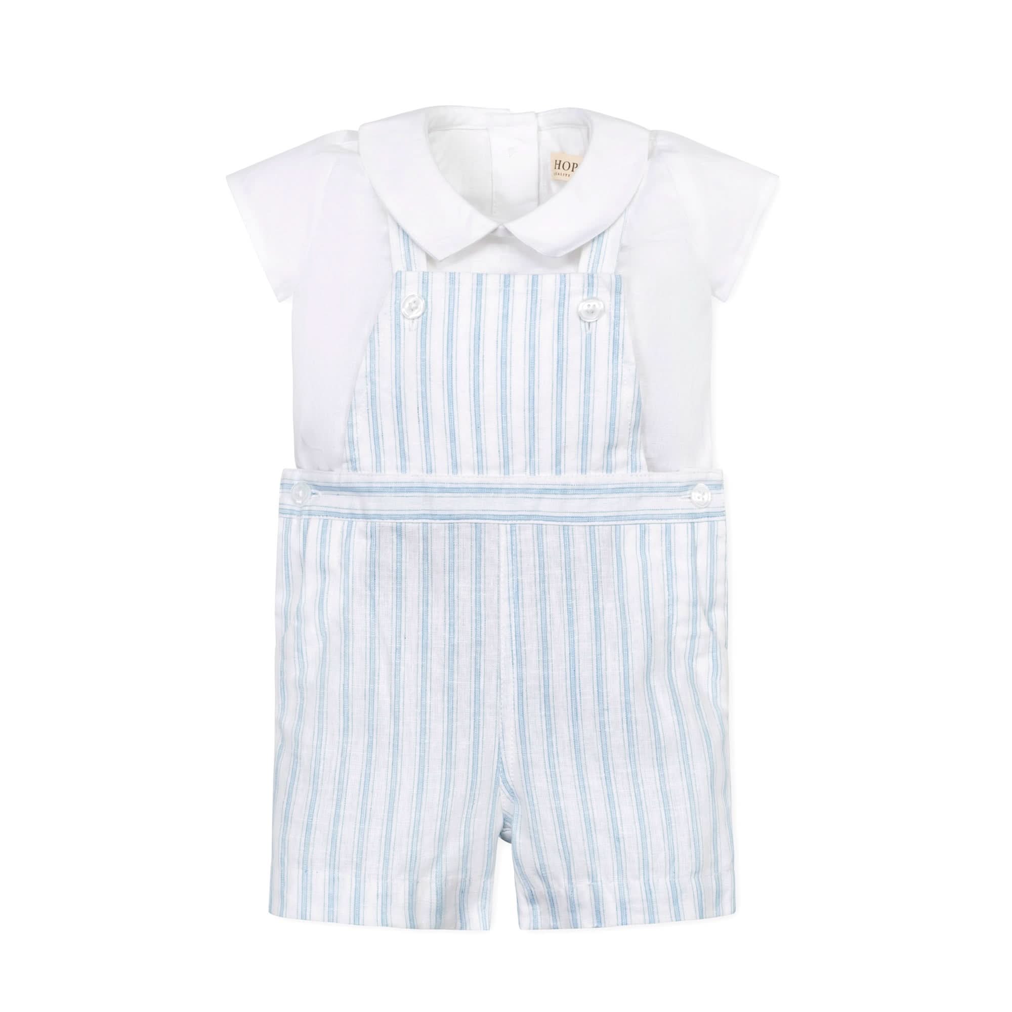 Hope and Henry - Linen Shortie Overall Set